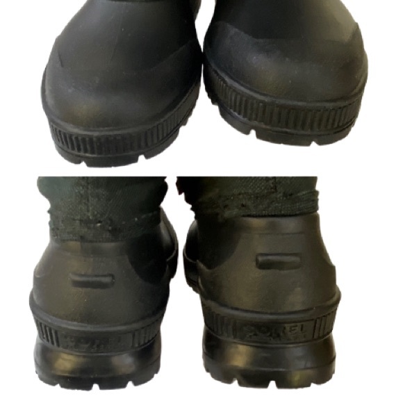 Sorel Dark Green Felt Lined Over Calf Weather Boots Waterproof Size 9 - Picture 10 of 13